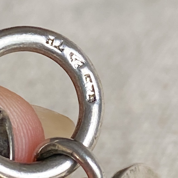 925 Sterling Silver Heart Cutout Toggle Bracelet • Chunky Chain Y2K - Picture 5 of 5